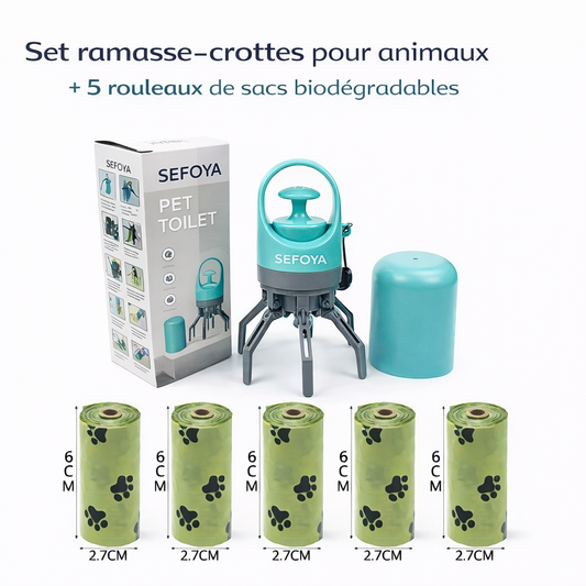 Ramasse-crottes pour chien avec crochet