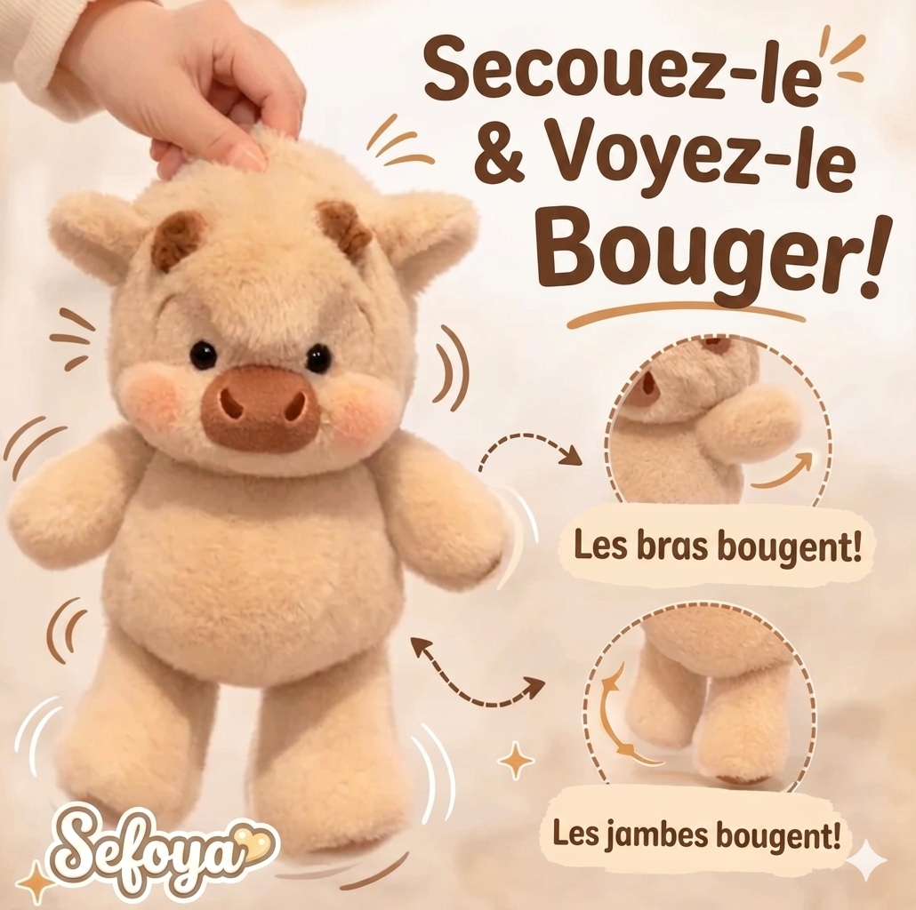 Sefoya Peluche Highland Cow qui court