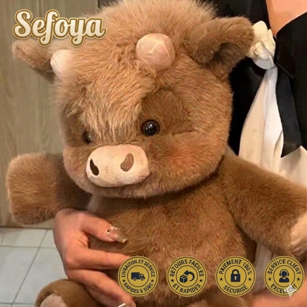 Sefoya Peluche Highland Cow qui court